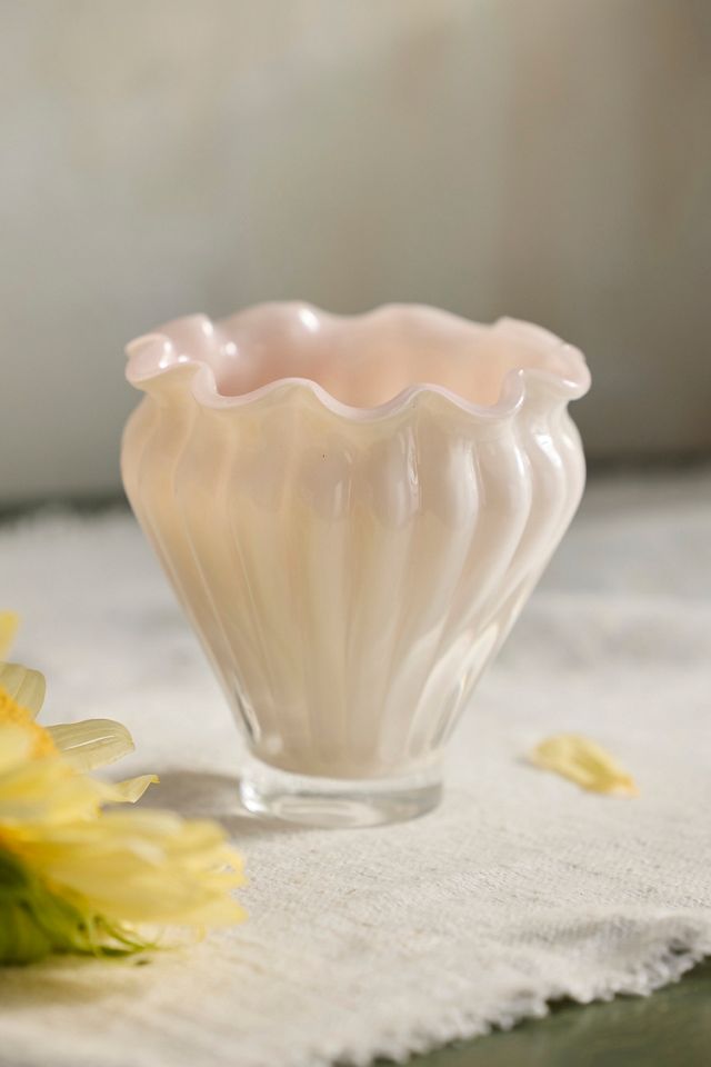Cased Pink Glass Vase #4