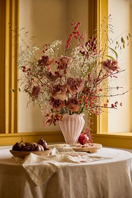 Cased Pink Glass Vase