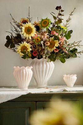 Cased Pink Glass Vase