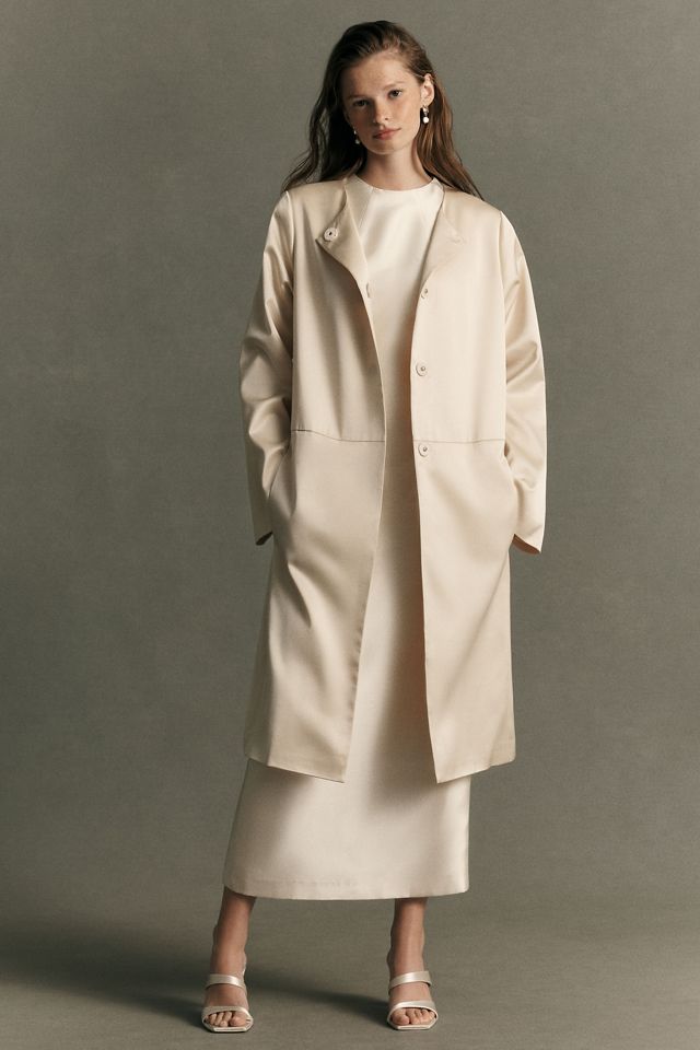 Reformation Stella Satin Coat #3