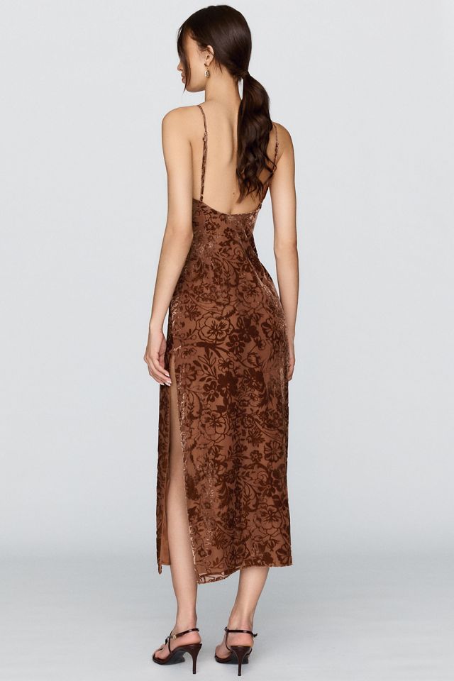 BHLDN Burnout Velvet Slip Maxi Dress #2
