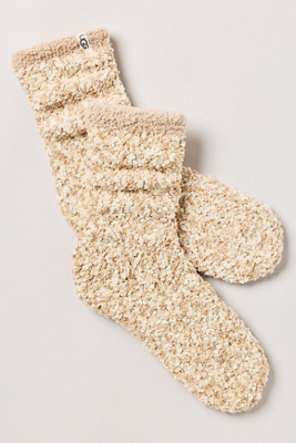 Ugg Cozy Chenille Socks In Ivory