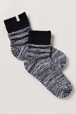 Ugg Rib Knit Slouchy Socks In Black