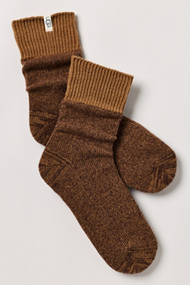 Ugg Rib Knit Slouchy Socks In Brown