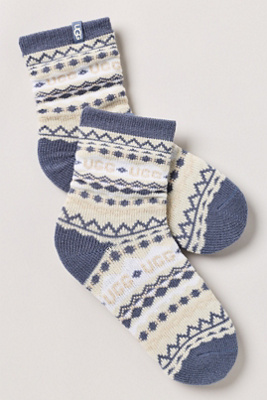 Ugg Cressida Cozy Quarter Socks In Grey