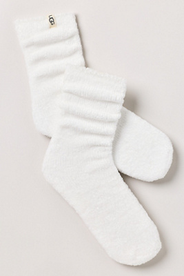 Ugg Leda Cozy Crew Socks In White