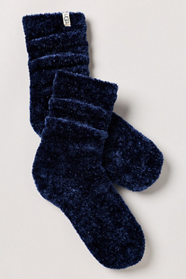 Ugg Leda Cozy Crew Socks In Blue