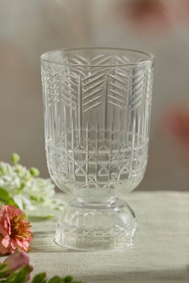 Deco Cut Glass Vase #2