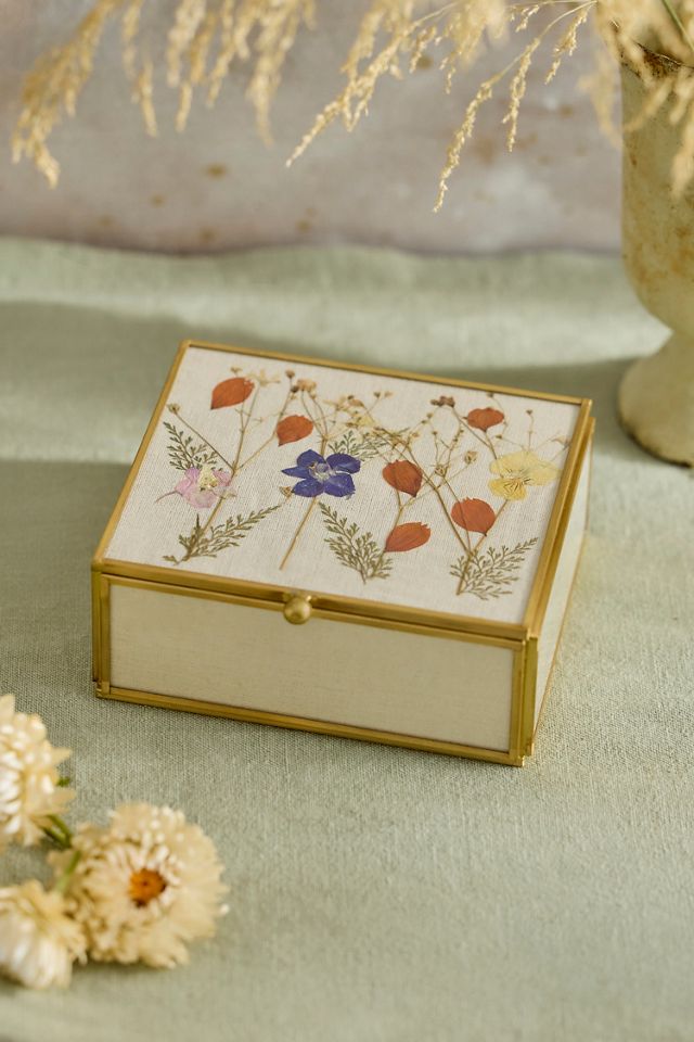 Terrain Pressed Floral Brass Box #2