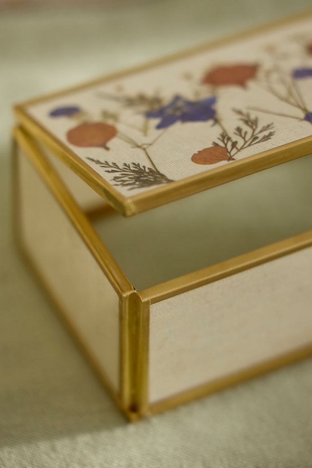Terrain Pressed Floral Brass Box #5