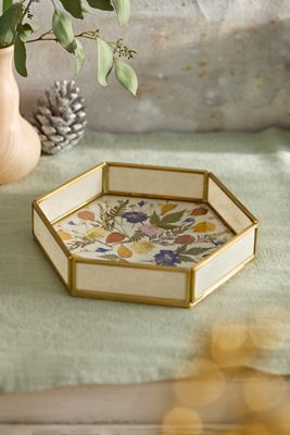 Terrain Pressed Floral Hexagon Tray