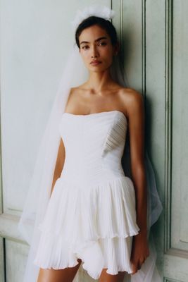 BHLDN Eleanora Strapless Mini Dress