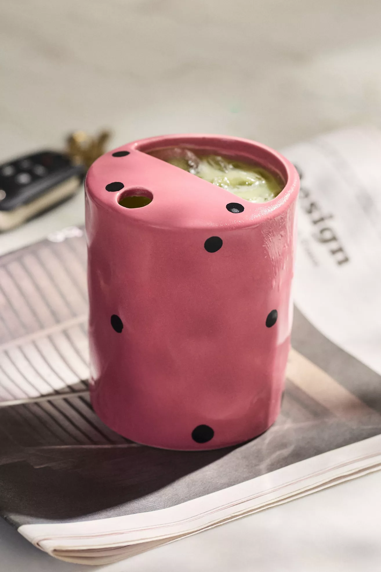 Greta Polka Dot Stoneware Demi Sipper - thumbnail 10