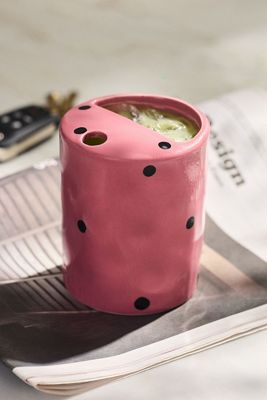 Greta Polka Dot Stoneware Demi Sipper