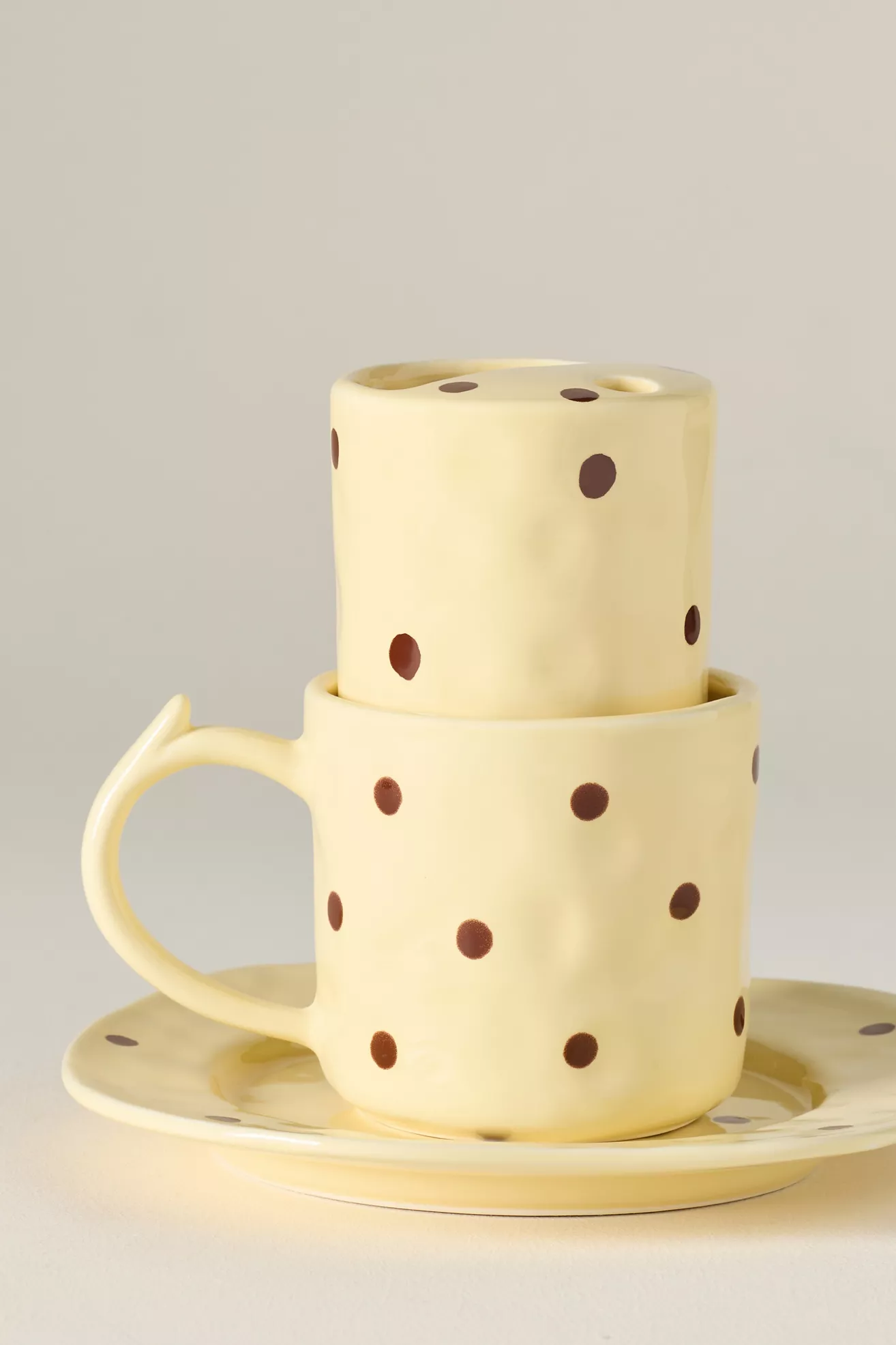 Greta Polka Dot Stoneware Demi Sipper - thumbnail 5