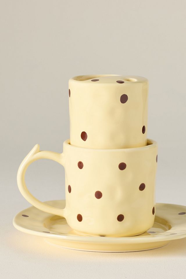 Greta Polka Dot Stoneware Demi Sipper #3