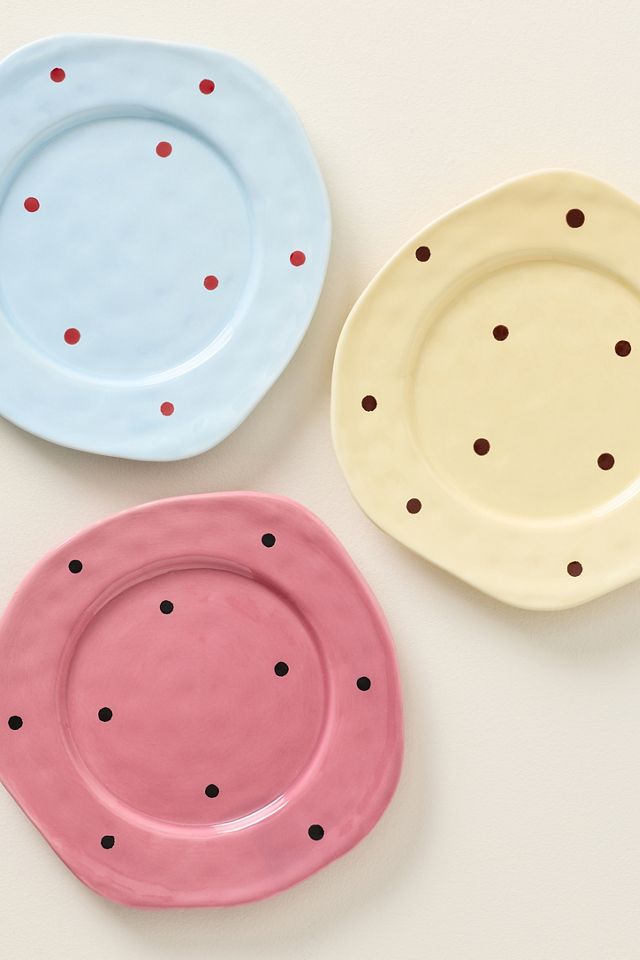 Greta Polka Dot Stoneware Dessert Plate #4