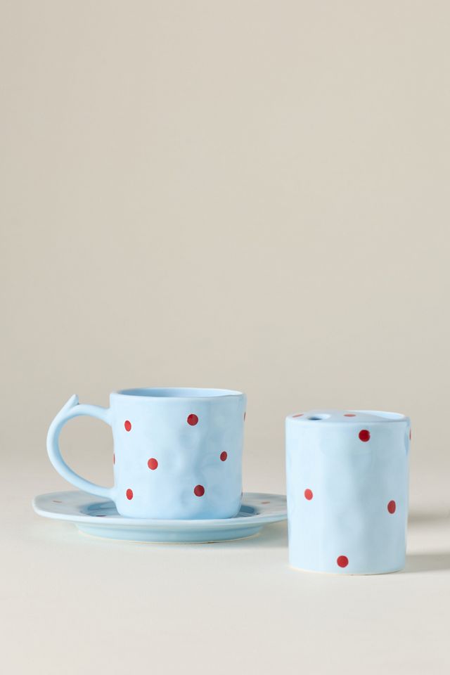 Greta Polka Dot Stoneware Dessert Plate #3