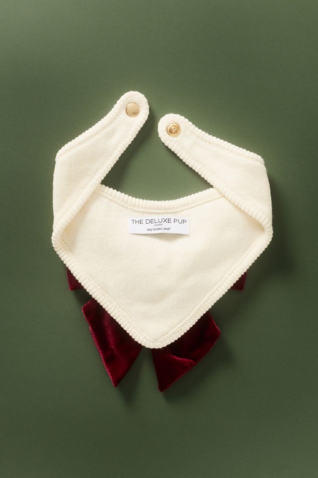 Anthropologie x The Deluxe Pup Velvet Bow Pet Bandana #1