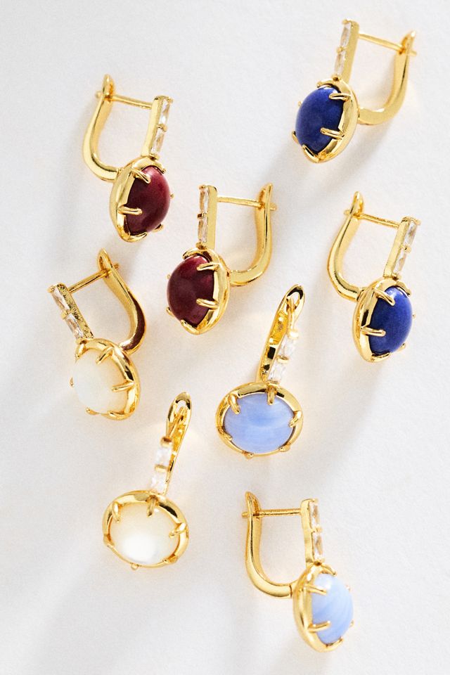 Gemstone Drop Earrings #1