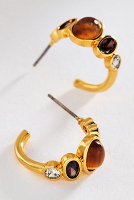 Boucles d'oreilles créoles en pierre By Anthropologie