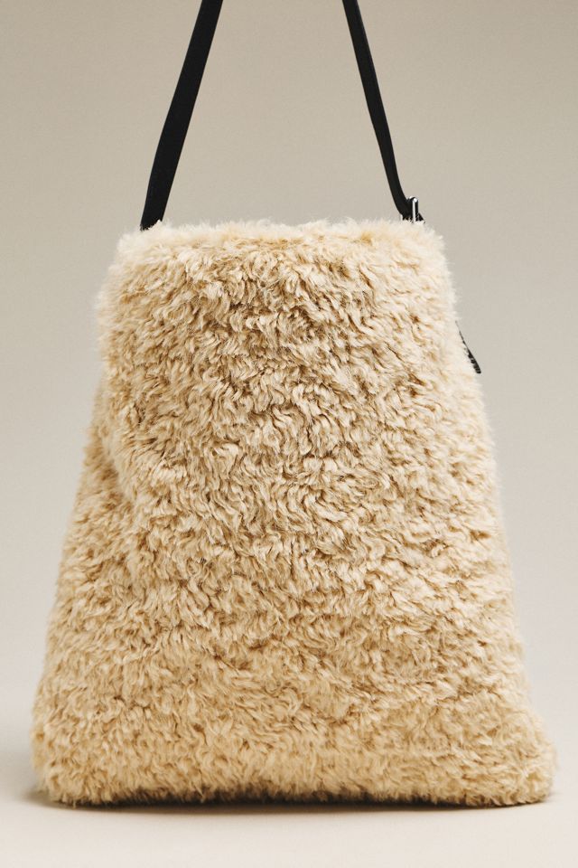 Melie Bianco Annie Faux Shearling Hobo Tote Bag #1