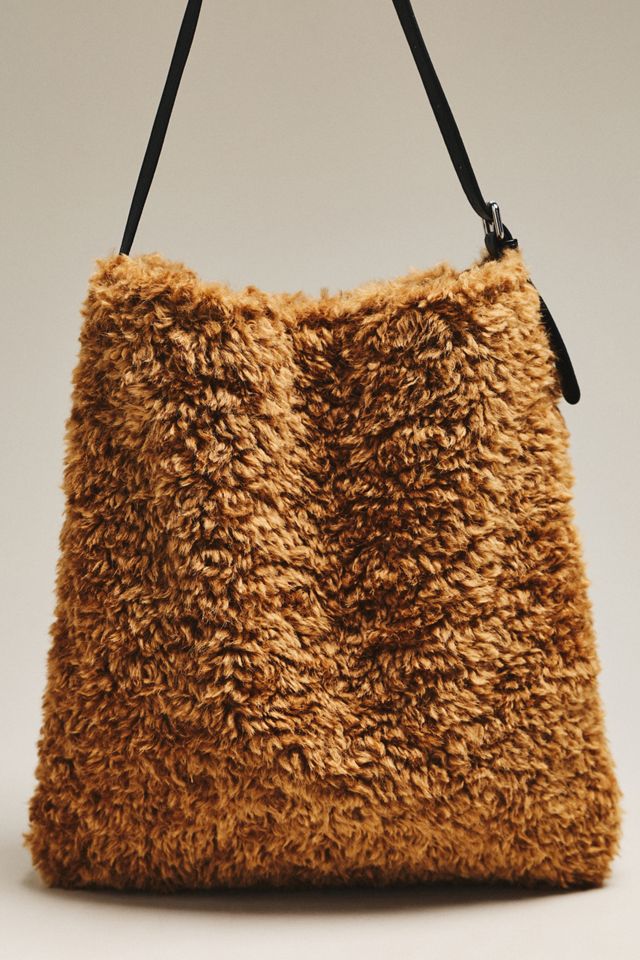 Melie Bianco Annie Faux Shearling Hobo Tote Bag #1