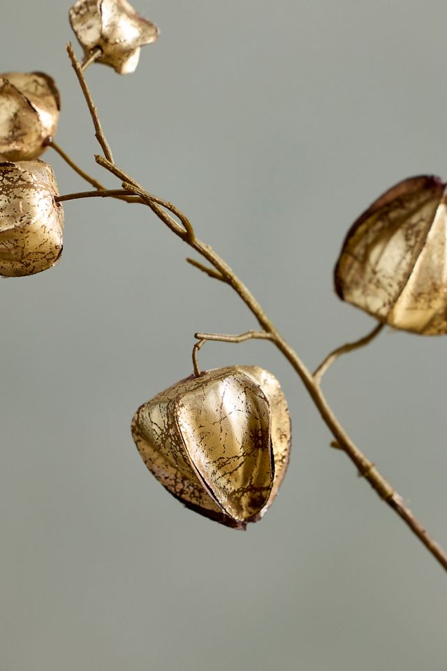 Faux Golden Physalis Spray #1
