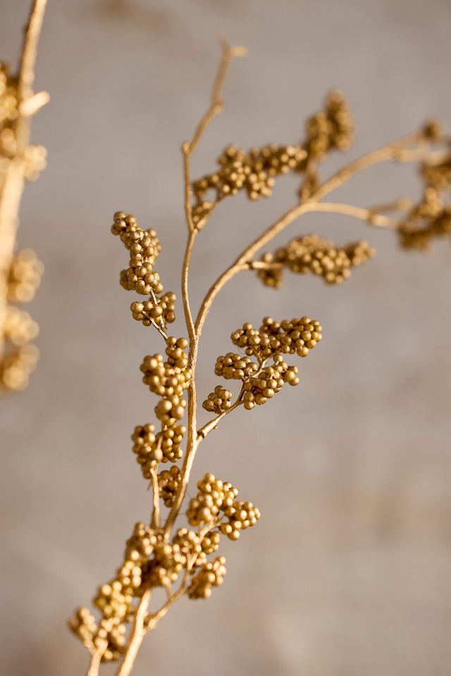 Faux Golden Callicarpa Spray #1