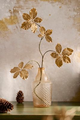 Faux Golden Foliage Spray