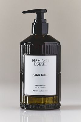 Flamingo Estate Jasmine Damask Glass Bottle Hand Soap