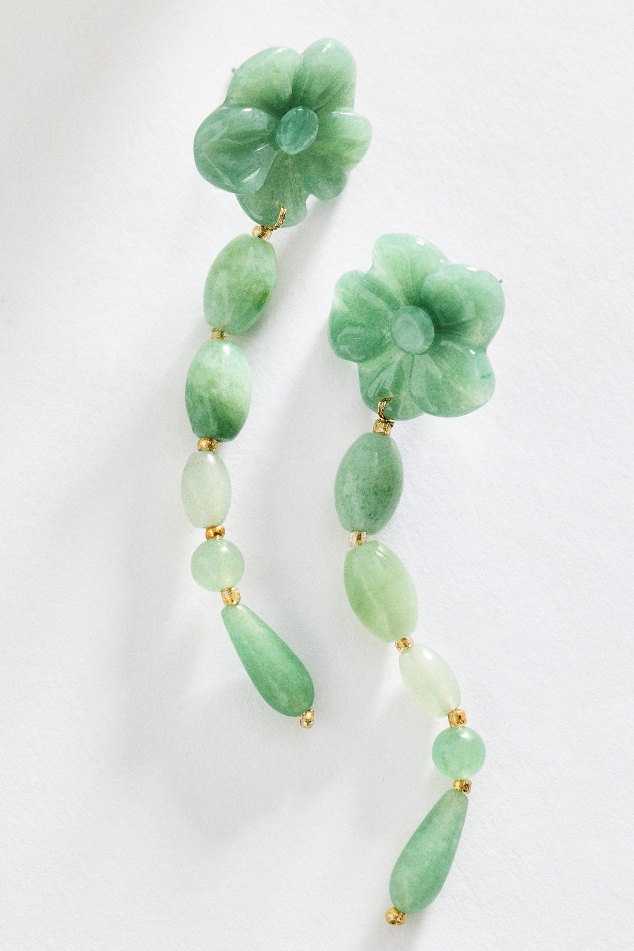 Floral Stone Drop Earrings