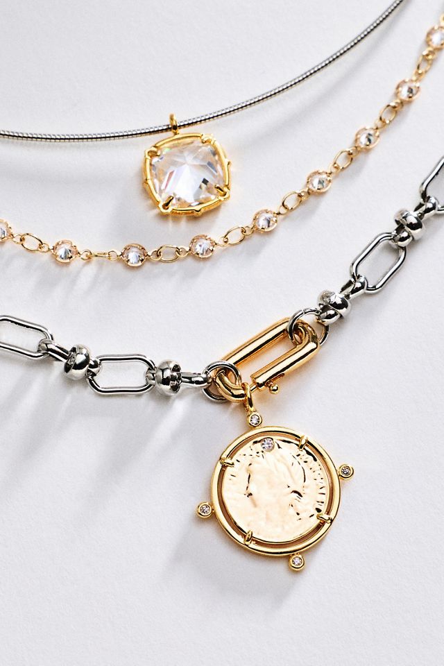 By Anthropologie Layered Necklaces Set #1