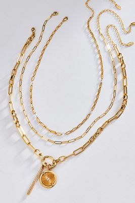 By Anthropologie Shades of Sea Layered Necklaces Set