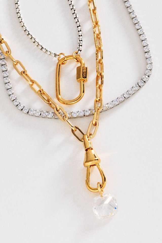 By Anthropologie Shades of Sea Layered Necklaces Set #3