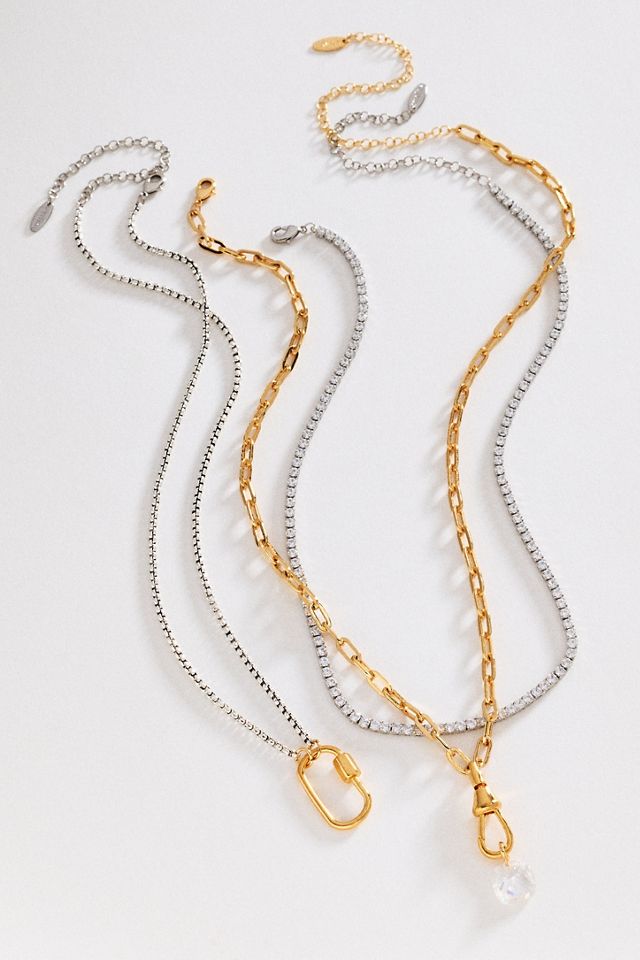 By Anthropologie Shades of Sea Layered Necklaces Set #2