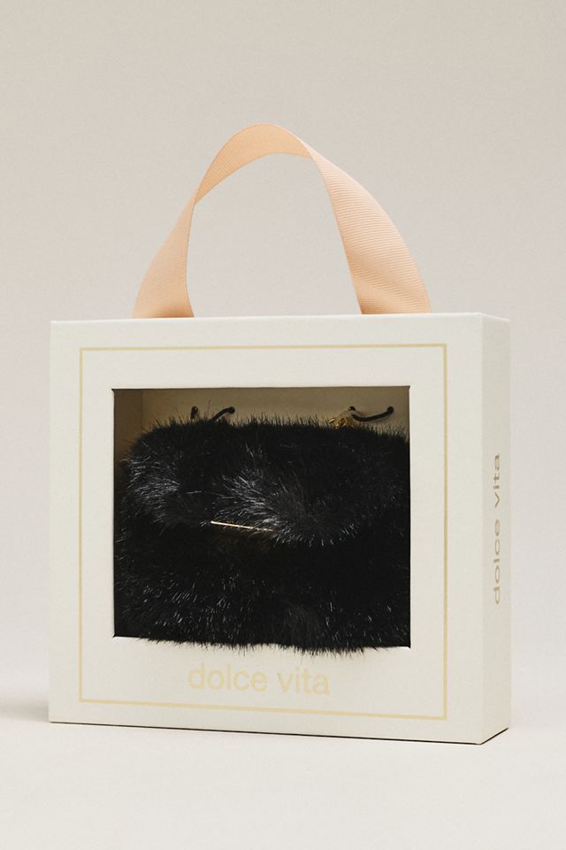 Dolce Vita Brindi Mini Furry Wallet Bag #3