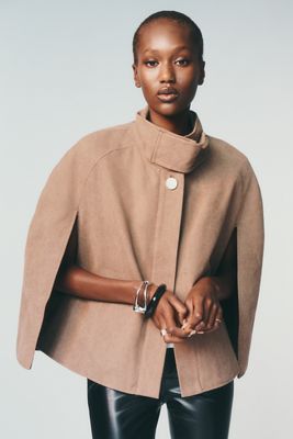 By Anthropologie Funnel Neck Cape