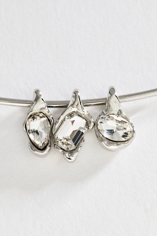 By Anthropologie Crystal Bezel Collar Necklace #1