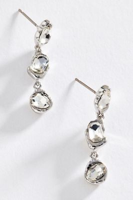 By Anthropologie Trifecta Crystal Earrings