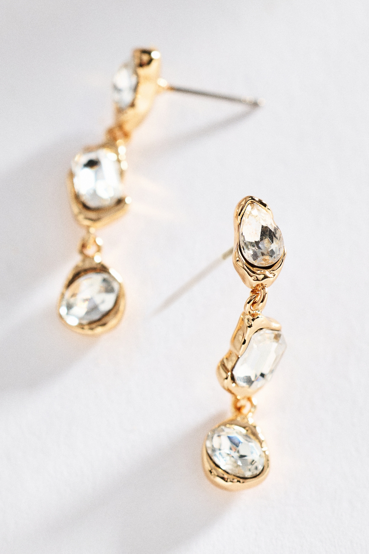 By Anthropologie Trifecta Crystal Earrings