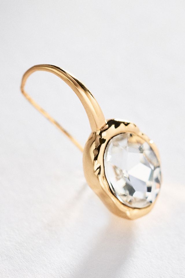 By Anthropologie Faceted Crystal Drop Earrings #1