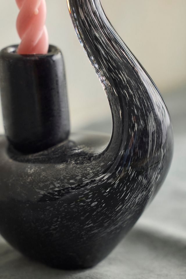 Swan Glass Taper Holder #1