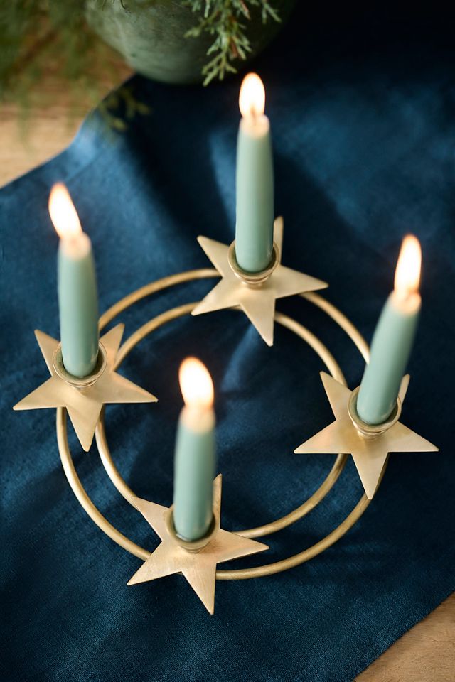 Starry Brass Candelabra Centerpiece #2