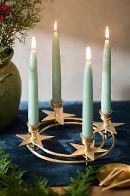 Starry Brass Candelabra Centerpiece