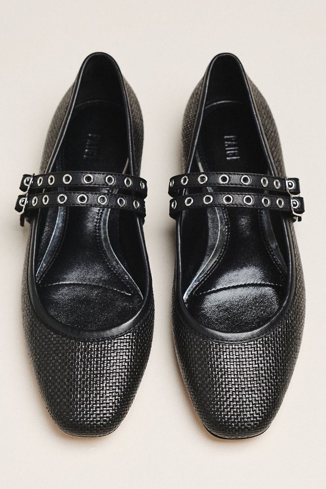 PAIGE Jackson Raffia Mary Janes #1