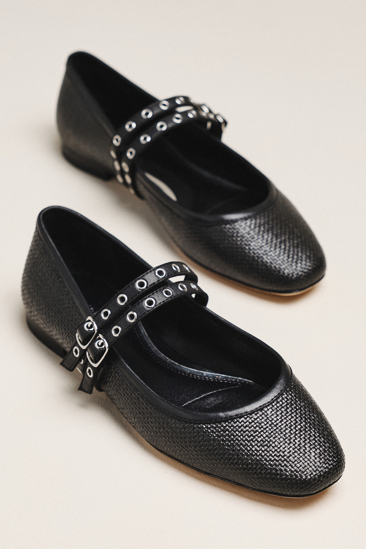 PAIGE Jackson Raffia Mary Janes
