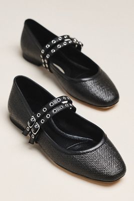 PAIGE Jackson Raffia Mary Janes