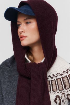 By Anthropologie Long Knit Hood Scarf