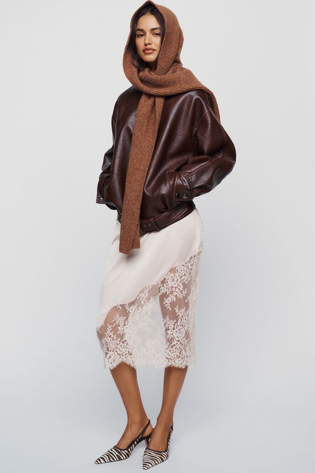 Long Knit Hood Scarf #1